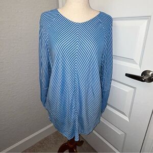 Vince Camuto Stripe Print Tunic Blouse Top